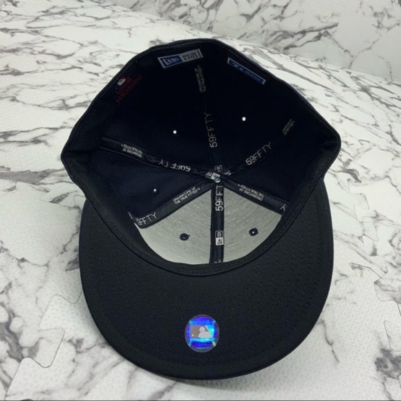 Men's New Era Cap Navy MLB NY Yankees Big Side Logo 59FIFTY Hat NWT - Picture 5 of 5